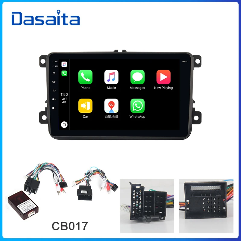 Carplay-CB017 Dasaita " автомобиль 1 Din Android 9,0 для VW Tiguan Golf Polo Passat Jetta радио gps автомобильная навигация аудио 1080 P видео HMDI - Цвет: Carplay-CB017