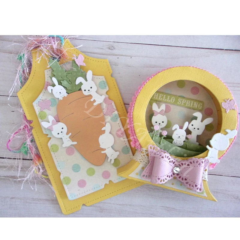 Большая морковка четыре кролика новые штампы 2020 юбилейные металлические для