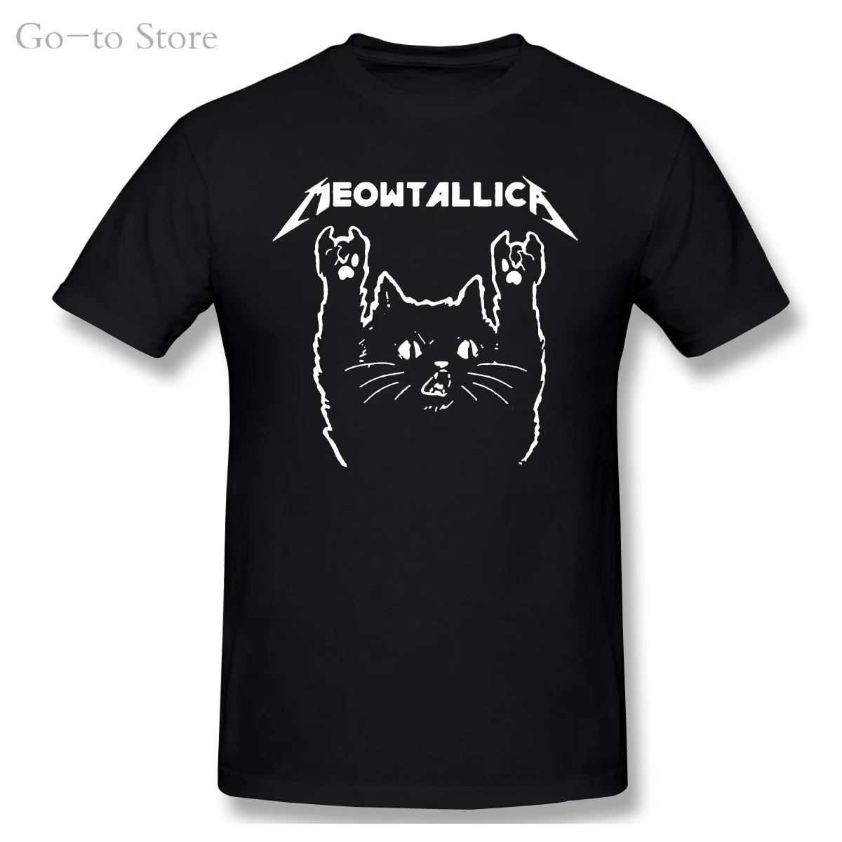 

Cat Meowtallica Cat Rock Music Men T-Shirt Dark Heather...