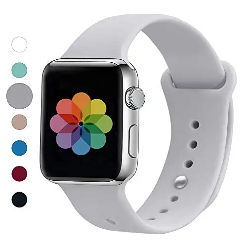 Спортивный силиконовый ремешок для Apple Watch, версии 4/3/2/1, сменный ремешок для наручных часов, ремешок для наручных часов для Apple Watch 42 мм, 38 мм - Цвет ремешка: Fog