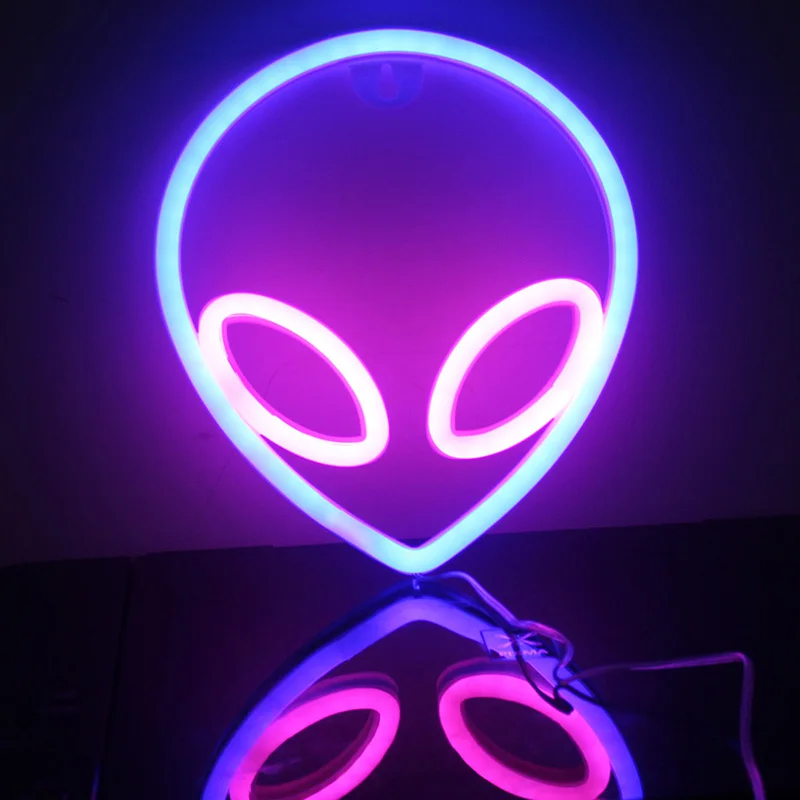 

Alien Neon Signs Special LED Night Light Wall Decor Battery or USB Powered for Home Bedroom Bar NEW Hot