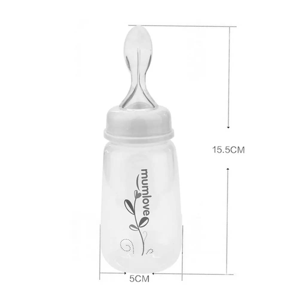 

Portable Size Baby Squeezing Feeding Spoon Food Grade Silicone Infant Baby Training Scoop Rice Cereal Food Supplement Feeder