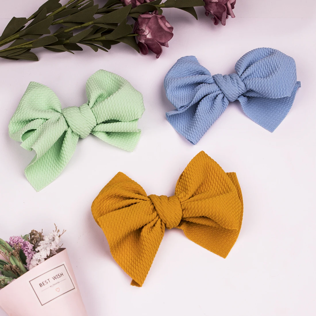 Банты женские атласные с французским зажимом 20 шт./лот 5 дюйма | Аксессуары для