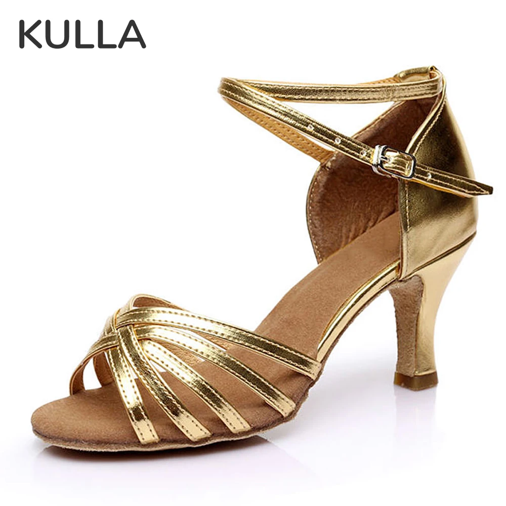 

Женская обувь для латиноамериканских Танго, профессиональная танцевальная обувь, мягкая подошва, искусственная кожа, Женская Обувь для бал...