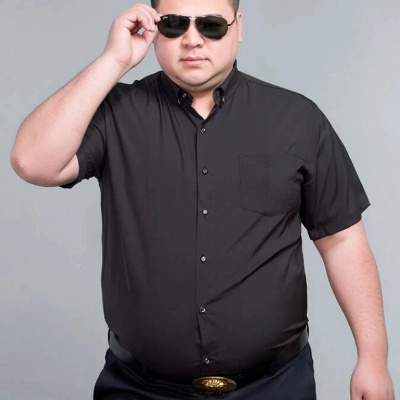 Рубашка мужская деловая с коротким рукавом формальная сорочка фиолетового