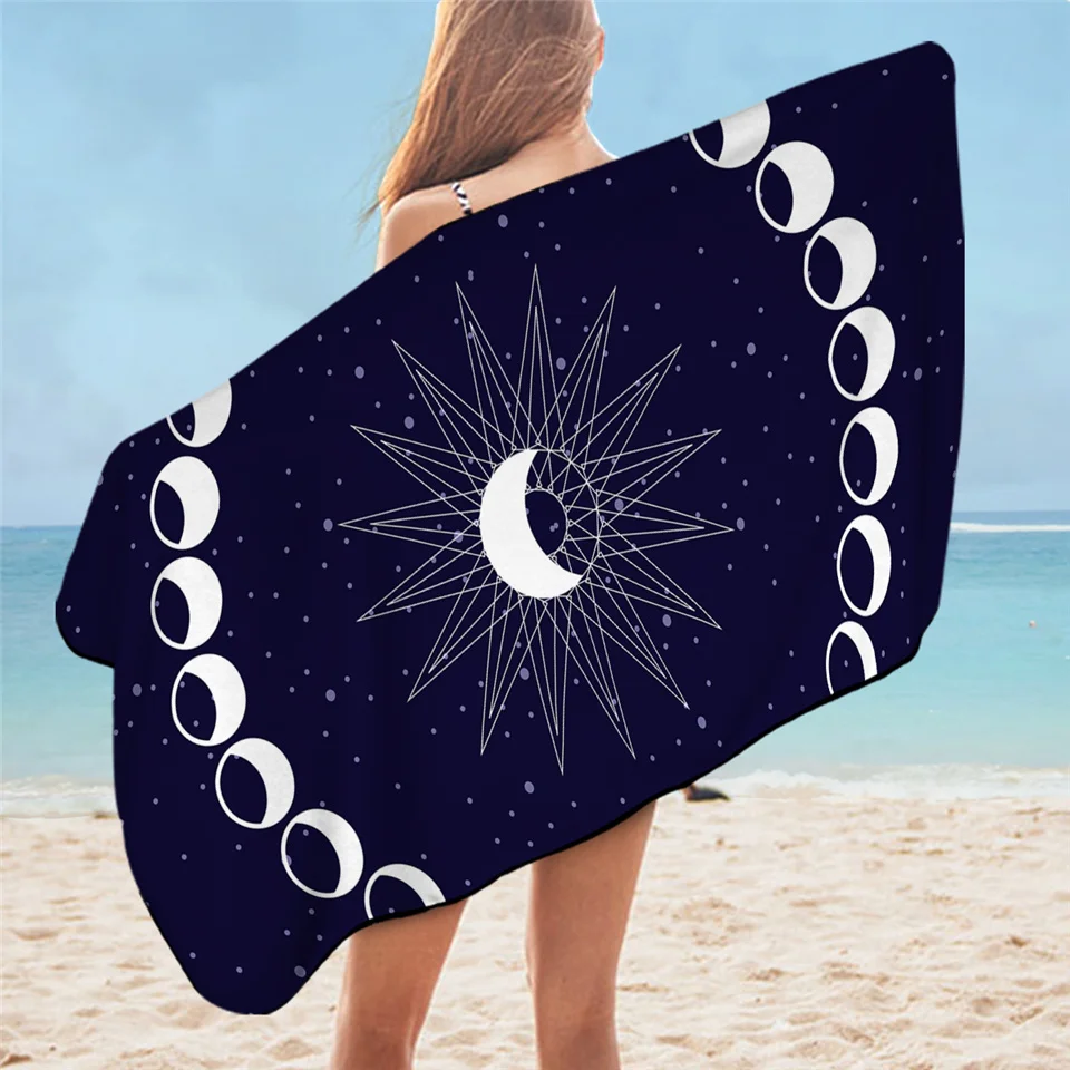 Постельное белье Outlet Moon Eclipse меняющееся банное полотенце с рисунком галактики пляжное полотенце из микрофибры 3D пейзаж йога коврик Салфетка 75 см x 150 см