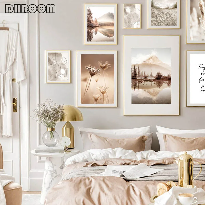 Настенный постер с изображением пейзажа заката леса травы | Дом и сад