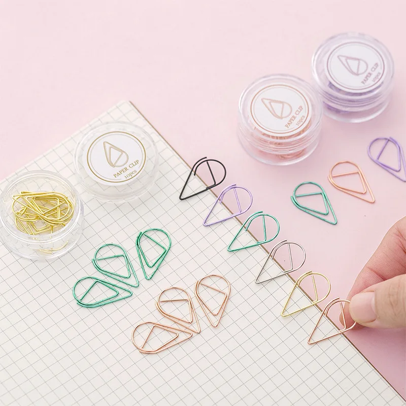 10 шт./кор. Kawaii цветная Закладка капли воды Панч металлической перфорации формы