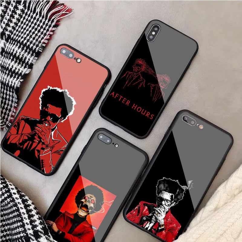 Чехол Weeknd из закаленного стекла для телефона iphone 12 11 Pro Max 5 6 7 8 PLUS X XS XR XSMax |
