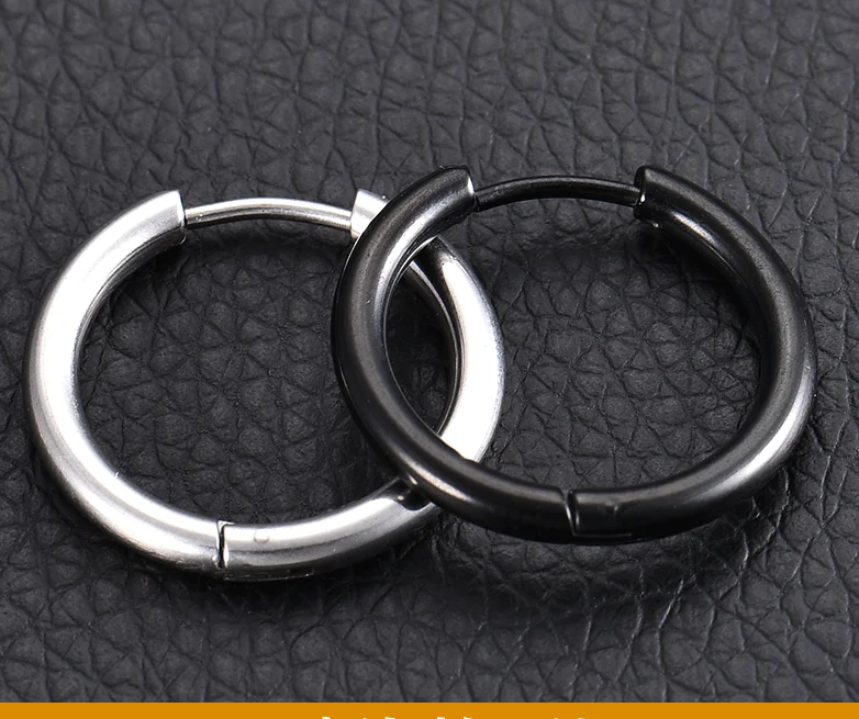 Серьги гвоздики из нержавеющей стали в стиле панк простые круглые украшения для