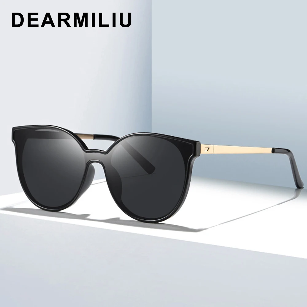 Женские солнцезащитные очки DEARMILIU дизайнерские поляризационные зеркальные