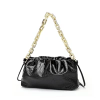 alligator pu leather small crossbody messenger bag for female shoulder bags for women metal chain zipper handbags purse