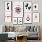 Настенная Картина на холсте, художественный постер с изображением анатомии беременности, матки, офиса, украшение для дома, гостиной