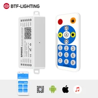 sp602e 4 ch signal output ws2812b music controller built in mic ws2811 ws2815 led light strip bluetooth app ios android dc5v 24v