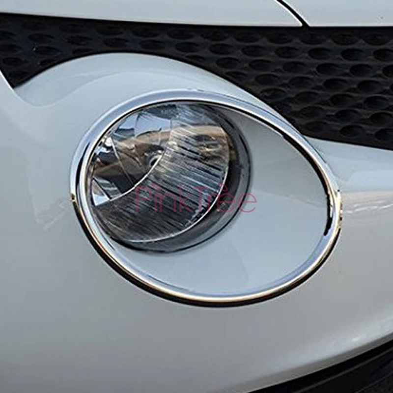

For Nissan Juke 2011 2012 2013 2014 Chrome Headlight Head Lamp Cover Trim Chrome Car Styling Accessories