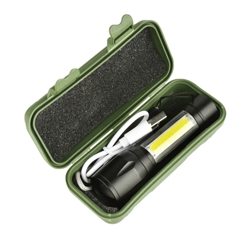 XANES 1517B XPE + COB двойной фонарь 1000 лм масштабируемый USB перезаряжаемый тактический EDC
