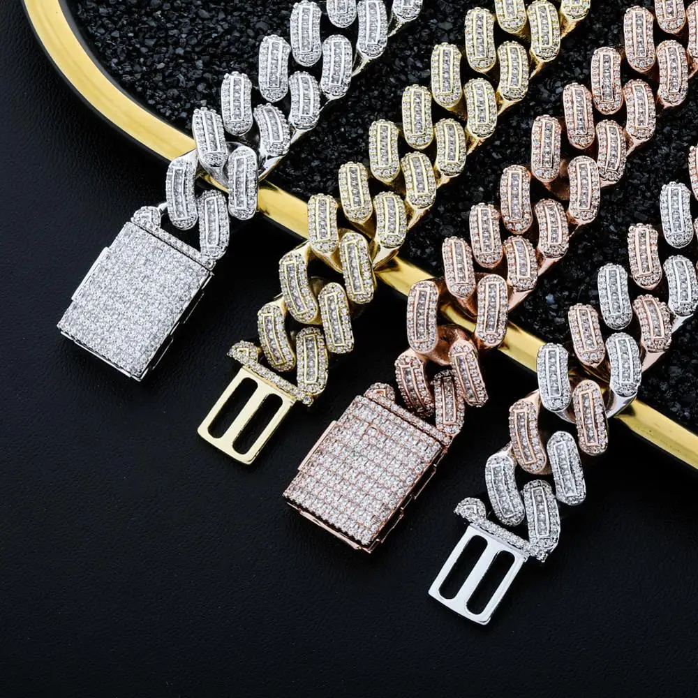 JINAO новые туфли с квадратными Стиль льдом CZ камень 18 мм Ожерелье В Стиле Хип хоп