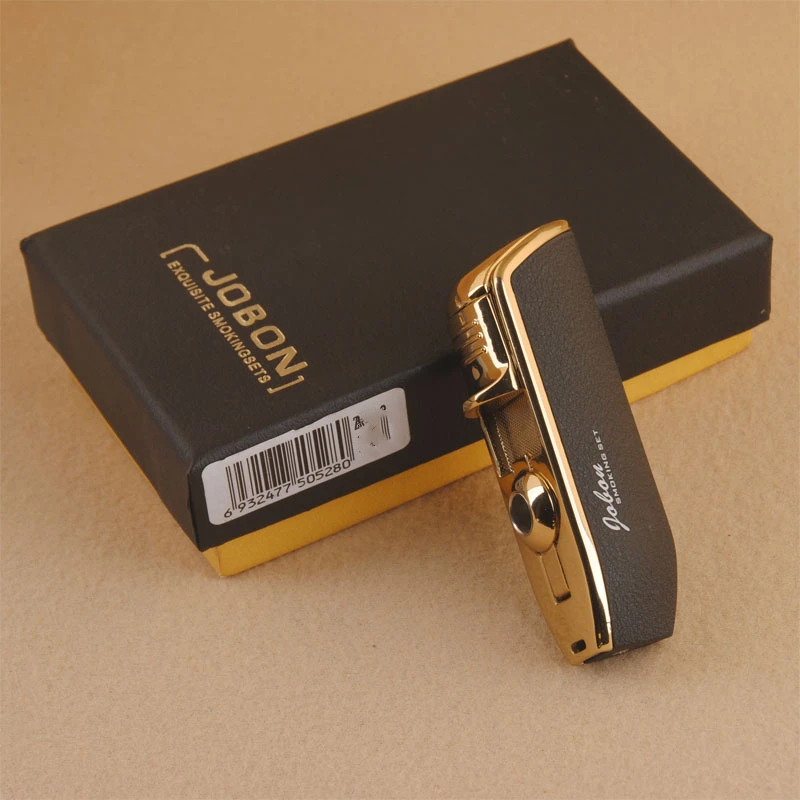 

Jobon Metal Jet Butane Pipe Lighter Gas Triple Torch Turbo Windproof Cigar Lighter Gadgets For Men Carrying A Cigar Cutter