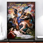 Граффити Искусство ретро греческая мифология портрет стильное настенное искусство винтажные картины на холсте Печать Гостиная украшение для дома