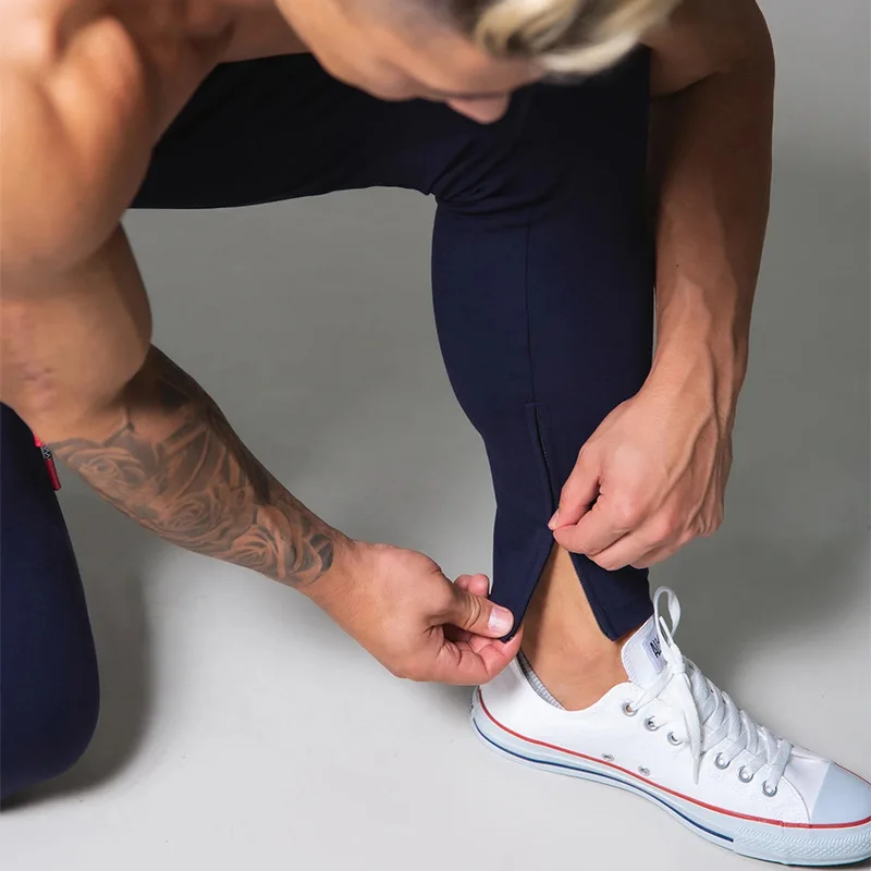

Men's Casual Pants Skinny Fitness Striped Elastic Waist Jogger Sweatpants Fashion Streetwear Hip Hop Sport Men Trousers P0128