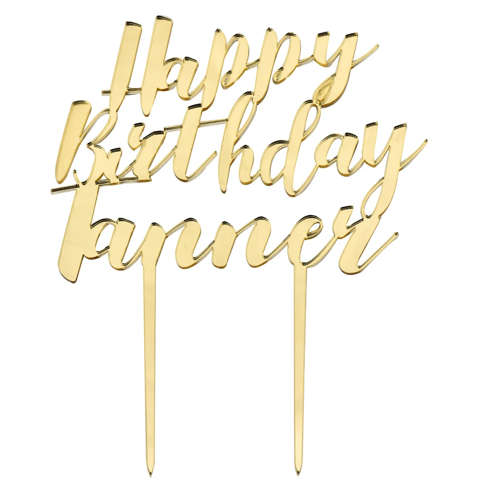 Персонализированный Топпер для детского торта на день рождения с гравировкой