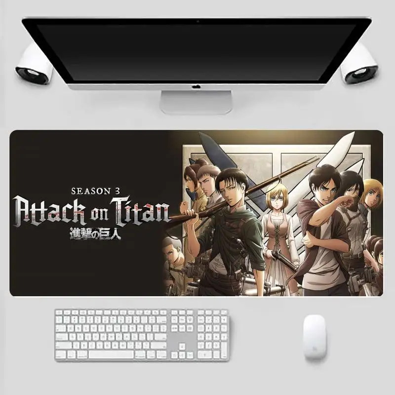 

Attack On Titan Anime Gaming Player desk laptop Rubber Table Protect Game Office Work Mouse Mat pad X XL Non-slip Laptop Cushion