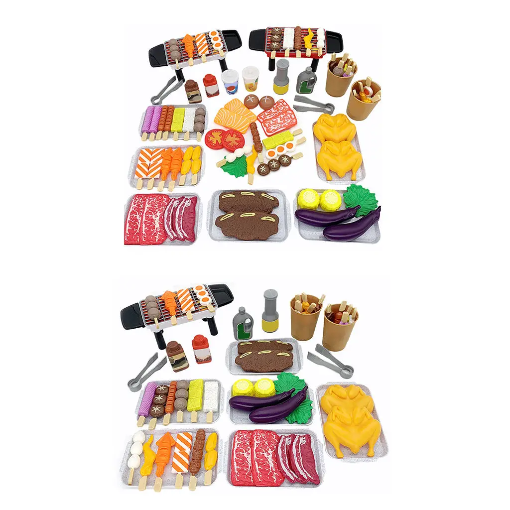 

Camping Chef Backyard BBQ Playset Pretend Play Grill Barbeque Cooking Tools Interactive Gifts Two-Player Game Set