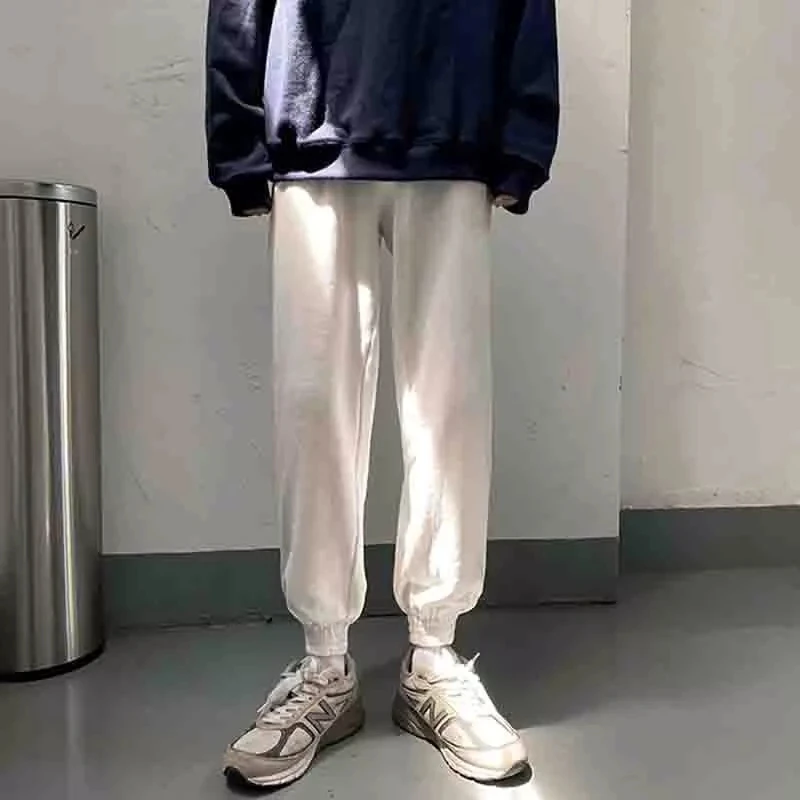 

Harajuku style hip hop Casual Pants Capris youth autumn student sports Leggings Pants men and women 9 point pants