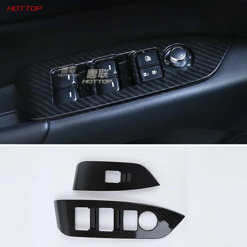

For Mazda CX-5 CX5 2017 2018 LHD ABS Carbon Fiber window switches cover Interior car Styling Accessories