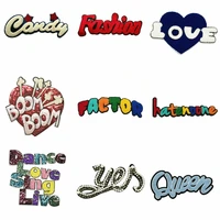 large embroidery big letter cartoon patches for clothing am 45
