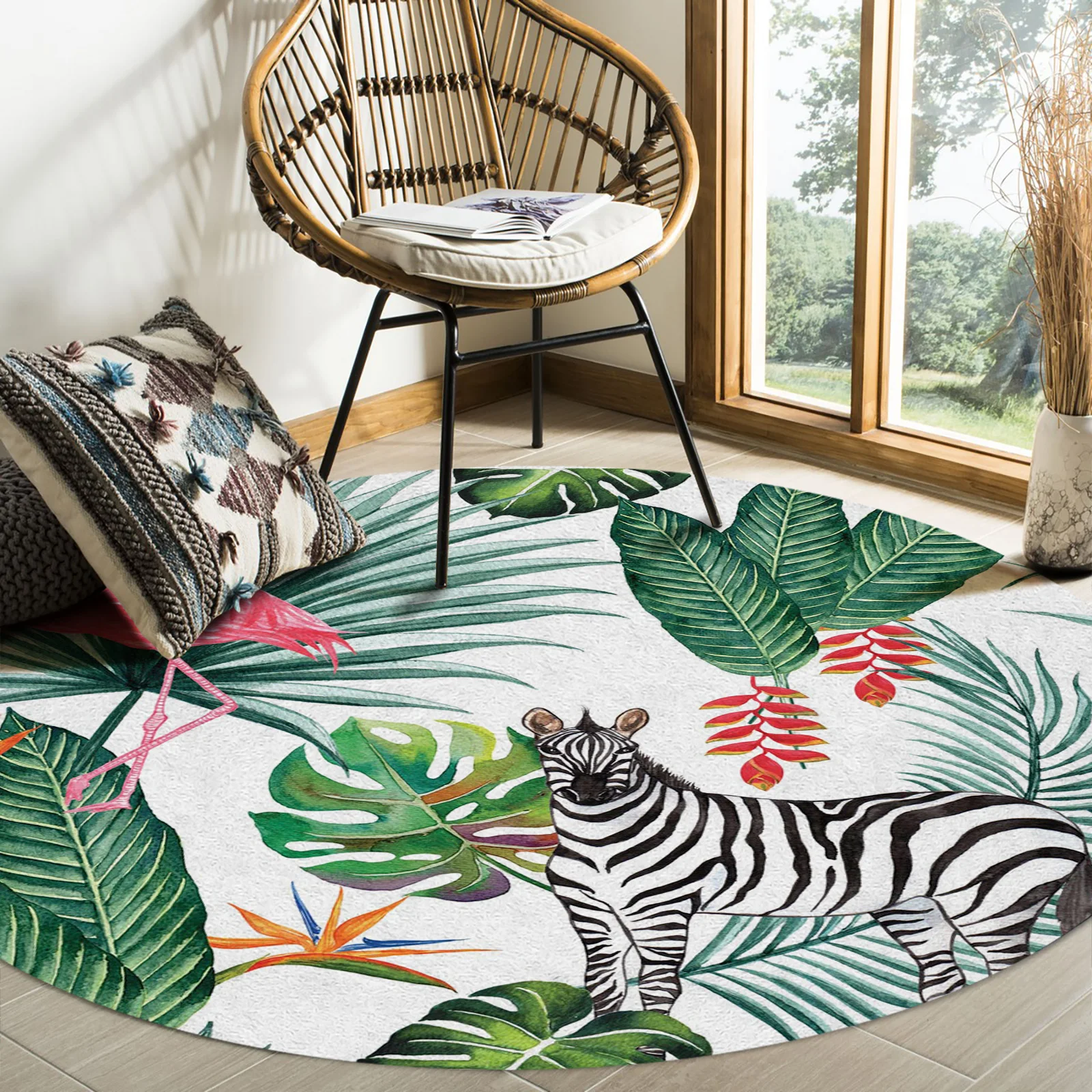 Зебра фламинго тропический коврик в джунглях для гостиной ковер напольные ковры