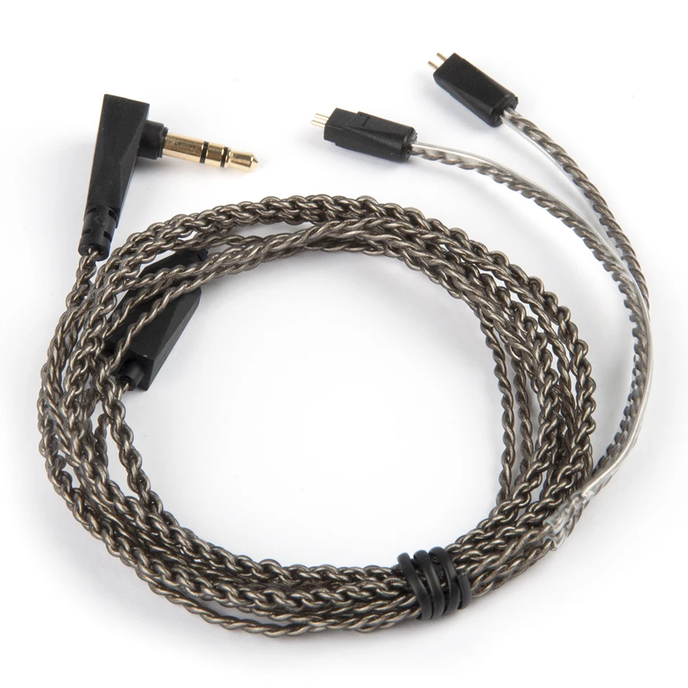 Кабель для наушников KZ ZS4/ZS5/ZS6/ZS10/AS10/BA10/ZST/ES4 с посеребренным покрытием улучшенный