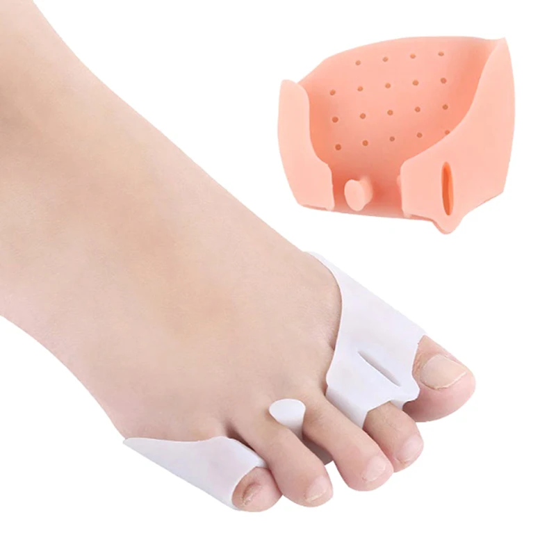 

2Pcs Toe Separator Ball Of Foot Cushions Hallux Valgus Foot Care Forefoot Pads Spreader For Bunion Corns Overlapping