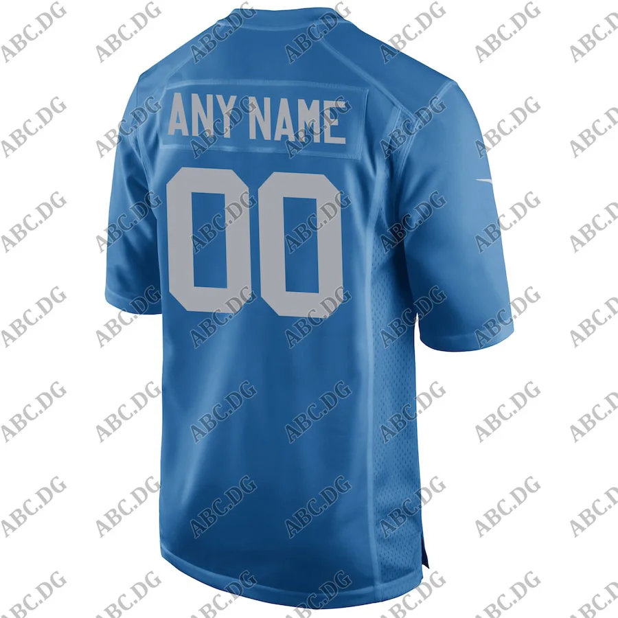 

Customized Stitch American Football Jersey Men Women Kid Youth Detroit Royal Custom Alternate Game Jersey Any Number Any Name
