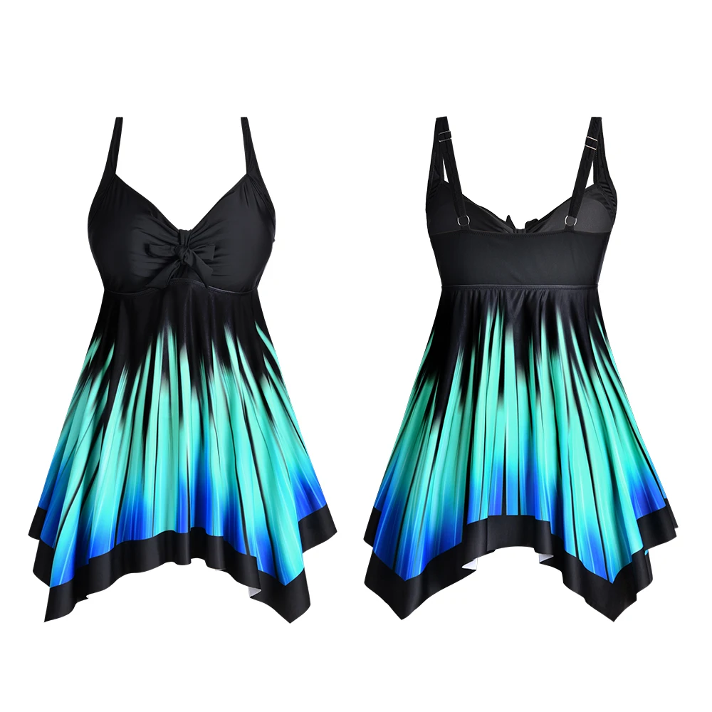 Женский купальник 6XL летний женский купальный костюм с асимметричным подолом