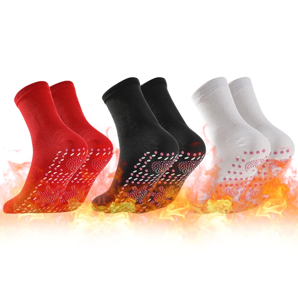 

3 Pairs Self Heating Socks for Women Men Magnetic Therapy Winter Foot Warm Massage Cotton Pain Relief Health Care Socks Unisex