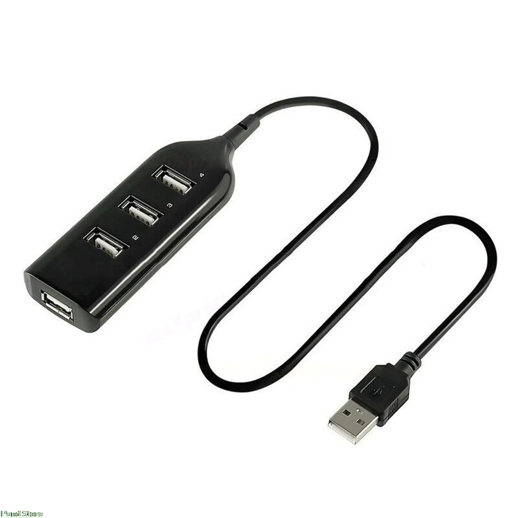 

Compact Size Mini 4 Port USB 2.0 High Speed Hub Splitter Adapter 480 Mbps for PC Laptop Wit USB Cable