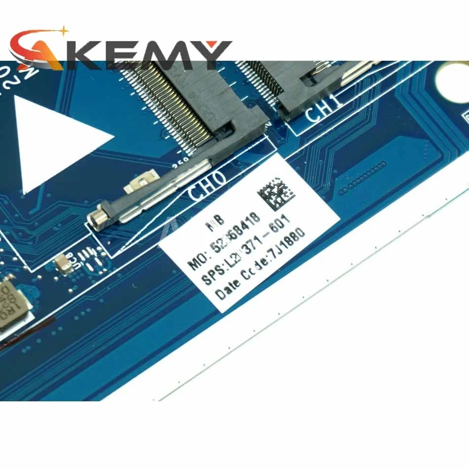 

Akemy L20374-601 L20374-001 EPK50 LA-G07EP for HP 15-DA 15-da0073wm Laptop Motherboard With SR3W0 i3-8130U DDR4