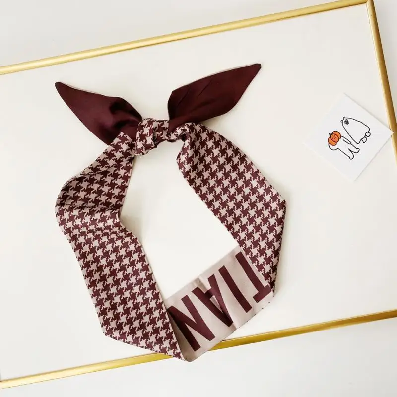 Бесплатная доставка 1 шт. (6*100 см) женский шелковый шарф маленькая сумка с ручками