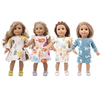 mixed style american doll dress dress suitable for 18 inch doll and 43cm rebirth doll accessories generation childrens gifts