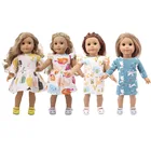 Смешанного стиля американская кукла платье подходит для 18-дюймовые куклы и 43 см для ухода за ребенком для мам rebirth аксессуары для куклы, поколение, подарки для детей