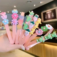 3pcsset korean style new items 2021 for children hair accessories bunny frog dinosaur flower cartoon kawaii headband girls