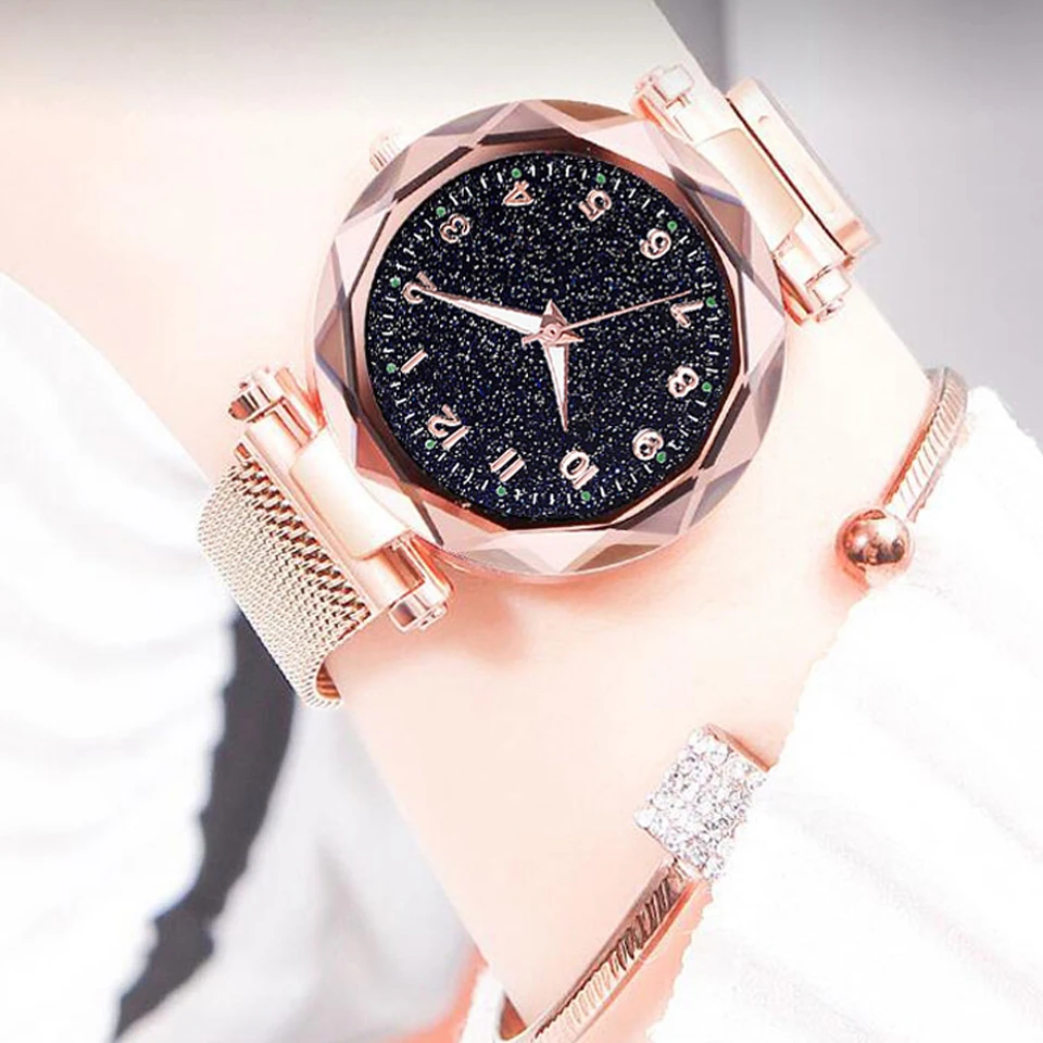 Top Brand Ladies Watches Starry Sky Magnetic Women Watch Luminous Waterproof Female Wrist For relogio feminino Reloj Mujer | Наручные