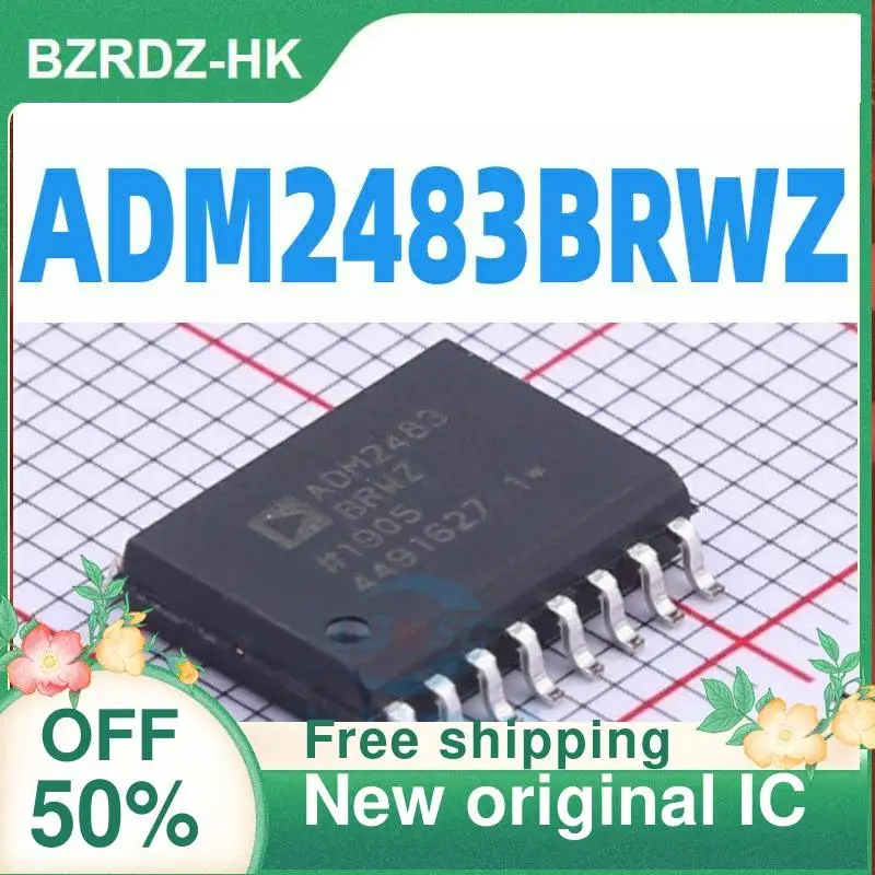 1PCS ADM2483 ADM2483BRWZ RS-485/RS-422 SOP-16 New original IC