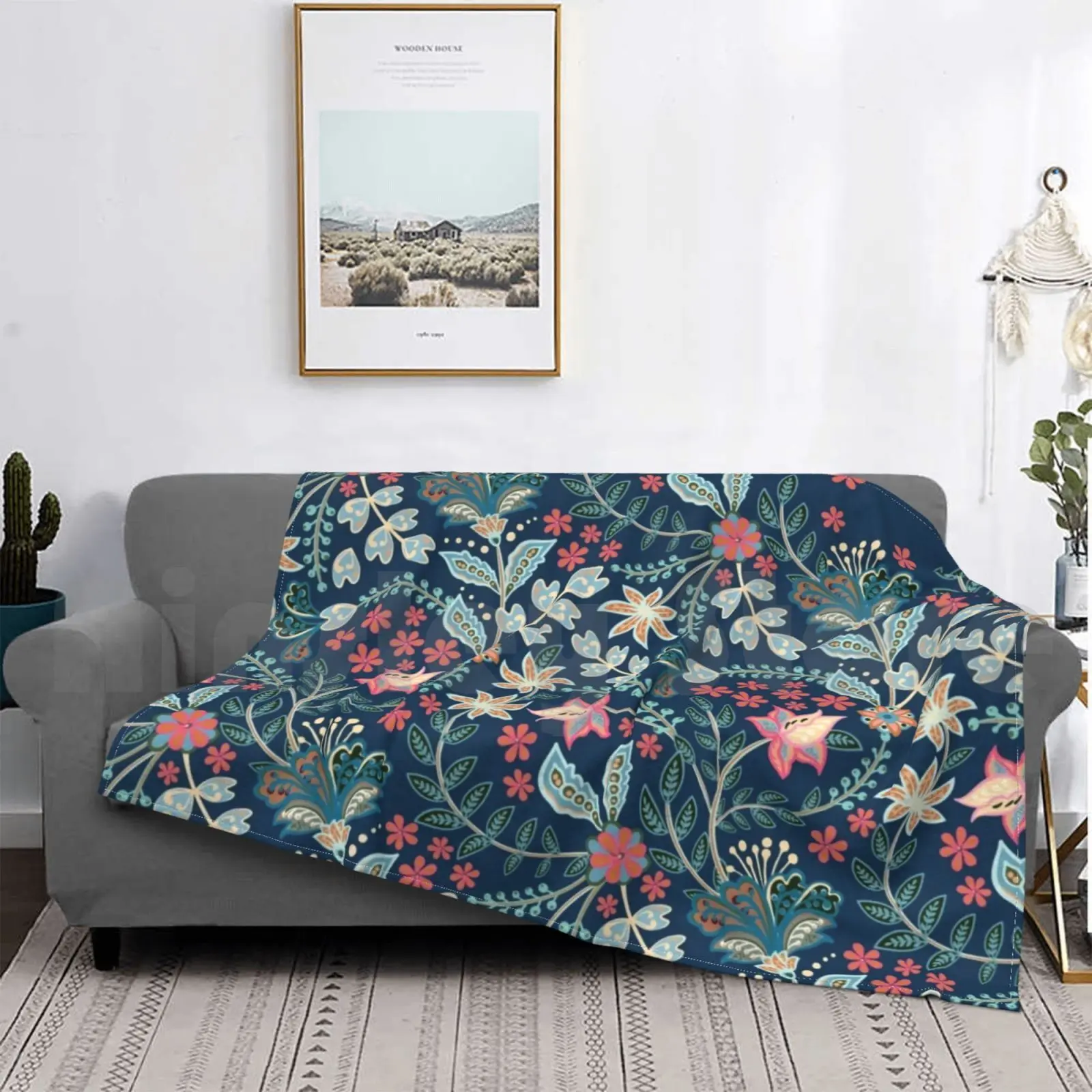 

Blanket Summer Floral Blue 988 Fashion Pattern Bedazzled By M Beauty Beautiful Cute Modern