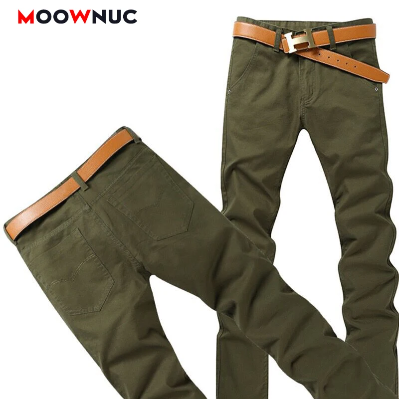 

Men's Cargo Pants Outdoors Military Style 2020 New Spring Autumn Pocket Solid Casual Hombre Thick Jogger Trousers Male MOOWNUC