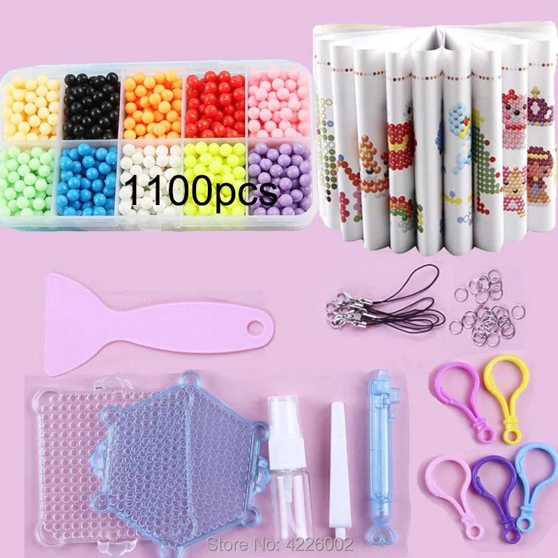 Water Beads DIY Set Pearl Box Pegboard Game Kit Ironing Tool Accessories Kids Designer Toys for Girls Children Gift 8 10 Years