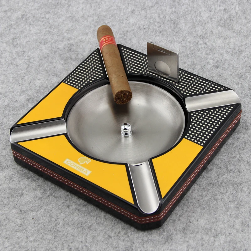 Почтовая цена COHIBA Gao Xi Ba пепельница для сигар из массива дерева 4P снег и со снегом
