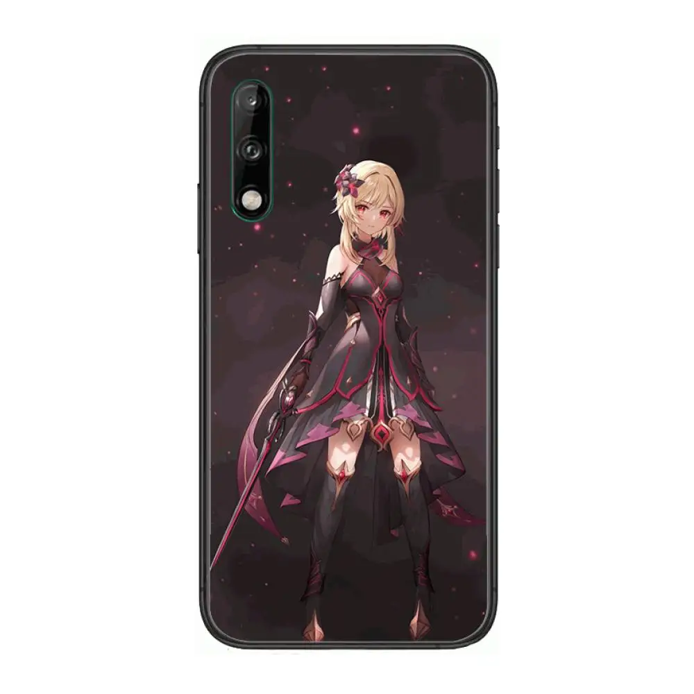 

Genshin Impact Case study Clear Phone Case For Huawei Y 5 6 7 8 9 A P S Pro 2020 2019 Black Etui Coque Hoesjes Comic Fashion