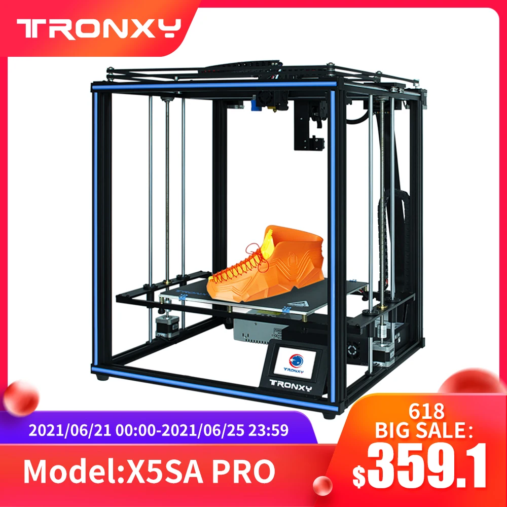 Bestellen Tronxy Neue Ankunft X5SA PRO Verbesserte 3D Drucker FDM Linearführungsschiene Hohe Präzision Titan Extruder DIY Kit Stabile Motherboard